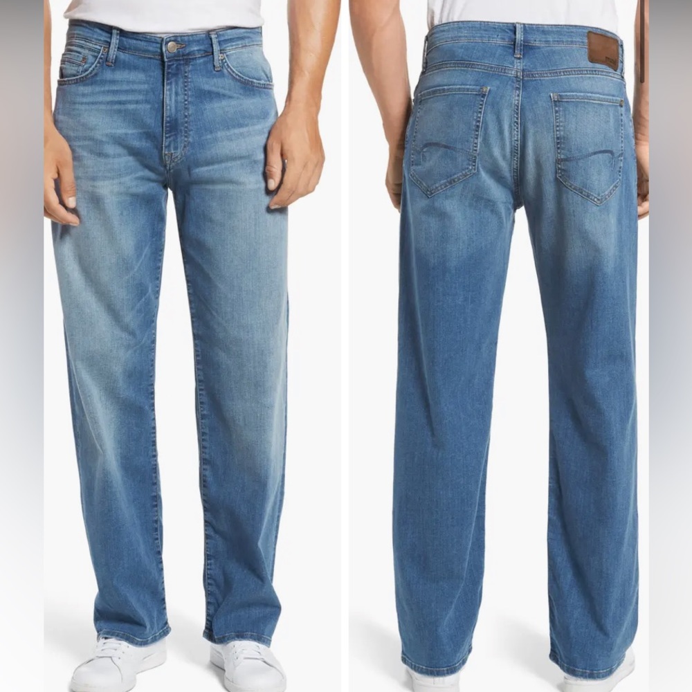 Mavi Max Relaxed Fit Mid Indigo Williamsburg Jeans Size 36/36 NWT